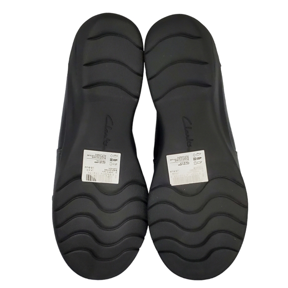 New Clarks collection cheyn inca ultimate comfort slip on loafers black leather - Picture 15 of 16